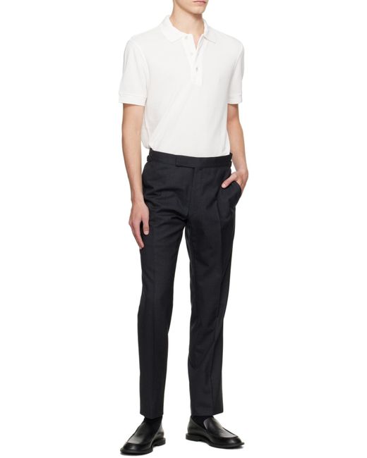 Tom Ford White Short-Sleeved Polo Shirt for men