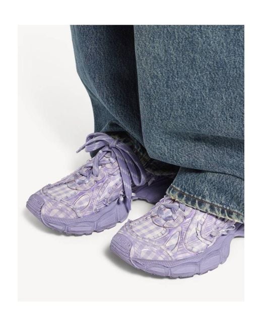 Balenciaga Purple 3Xl Check Mule