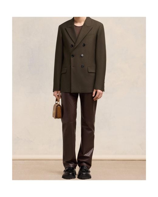 AMI Green Ami Alexandre Mattiussi Double Breasted Blazer for men
