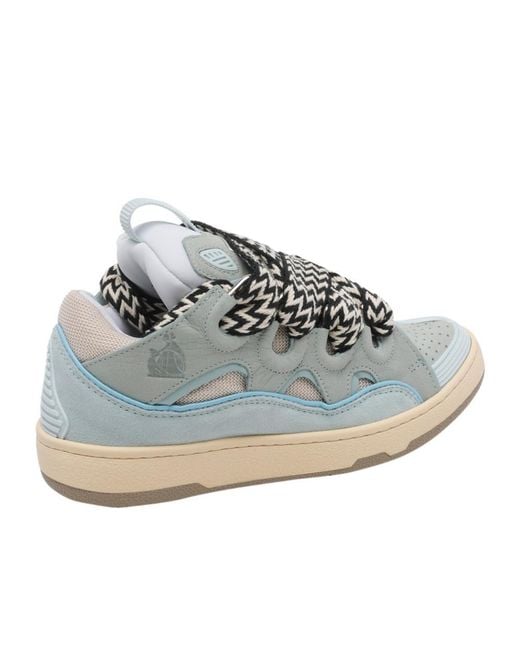 Lanvin Gray Round-Toe Sneakers
