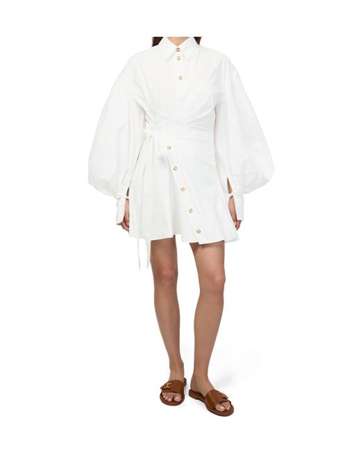 Zimmermann White Rebellion Poplin Mini Dress