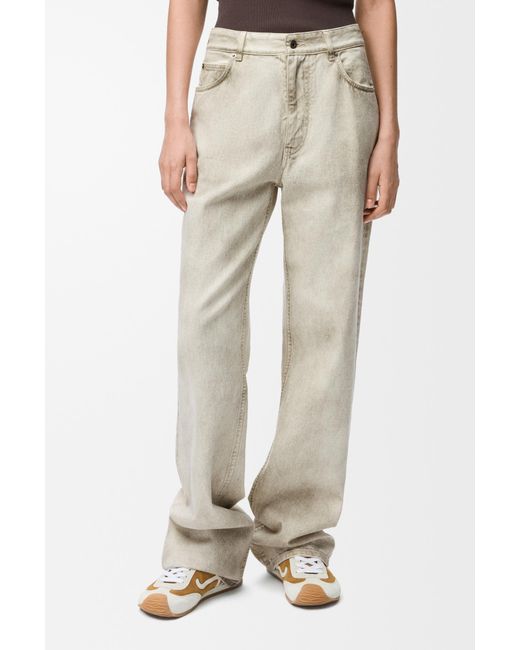 Loewe White High-Rise Straight-Leg Jeans