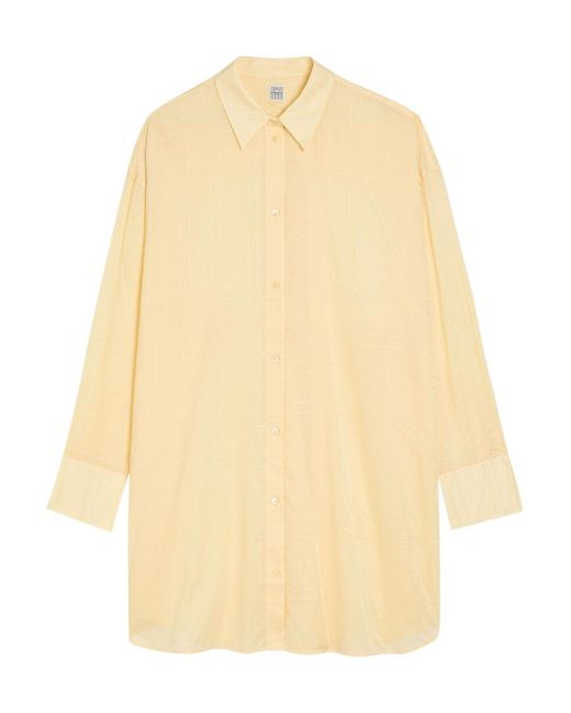 Totême Natural Logo-Monogrammed Cotton-Blend Shirt