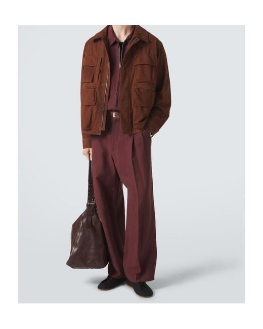Lemaire Red Zipper Casual Jacket for men