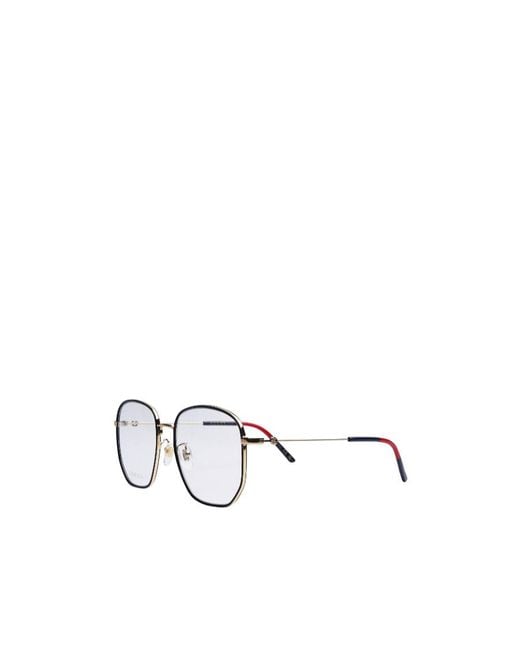 Gucci White Eyewear Square Frame Glasses