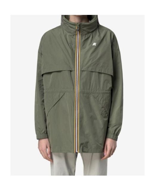 K-Way Green Aubeline Memory Touch Jacket