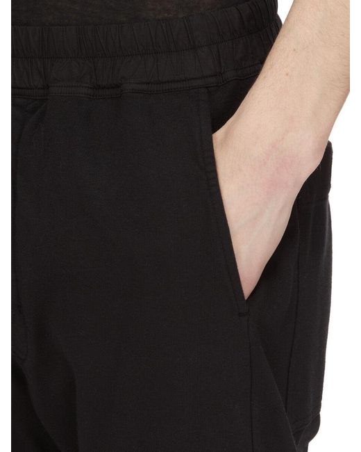 Rick Owens Black Drawstring Casual Pants for men