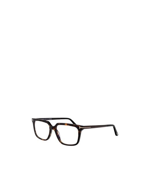 Tom Ford White Eyewear Rectangular-Frame Glasses for men
