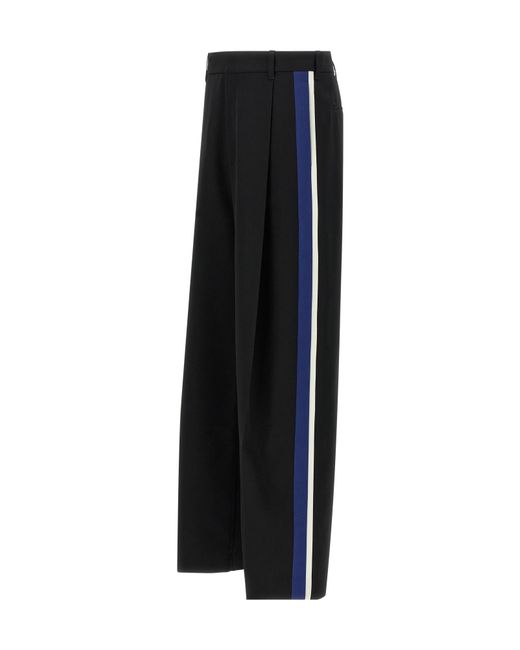 Marni Black Bicolour Side Bands Trousers for men