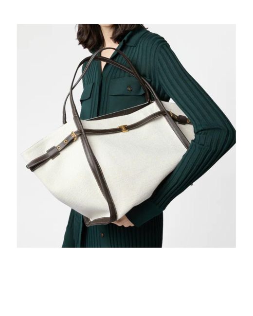 Tod's White Timeless Medium Tote Bag