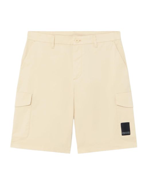 ARMANI EXCHANGE Natural Belt-Loop Shorts for men