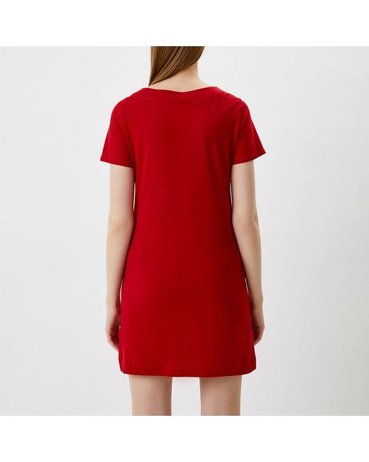 Moschino Red Logo T-Shirt Dress
