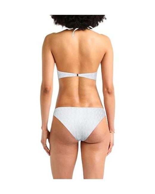 Marni White Solidcolor Metallicfinish Bikini