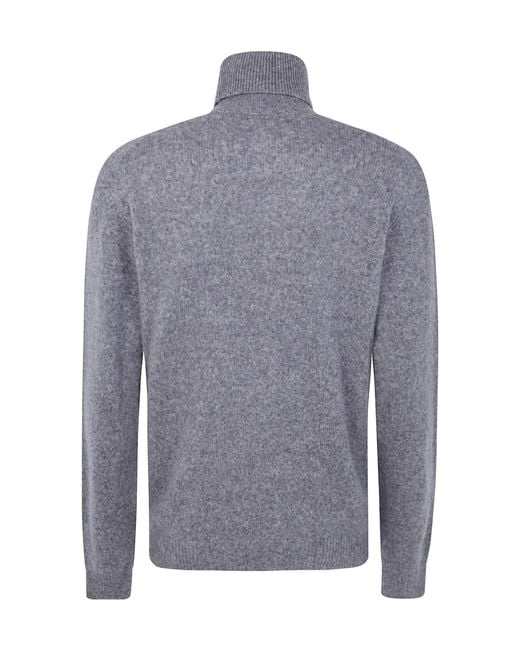 Nuur Blue Roll-Neck Wool Sweater for men
