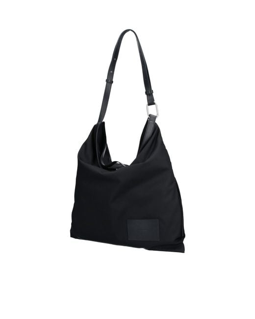 Jil Sander Black Slouchy Shoulder Bag for men