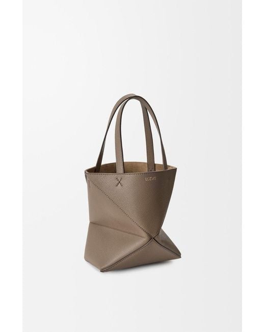 Loewe Brown Puzzle Fold Mini Tote Bag