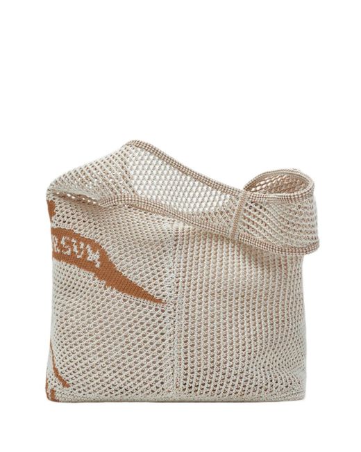 Burberry Natural Large Ekd Crochet Bag
