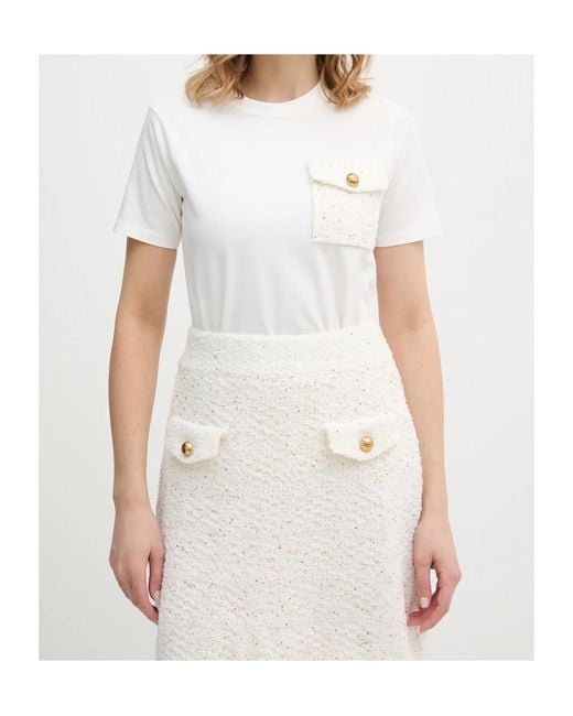 Karl Lagerfeld White Pocket T-Shirt
