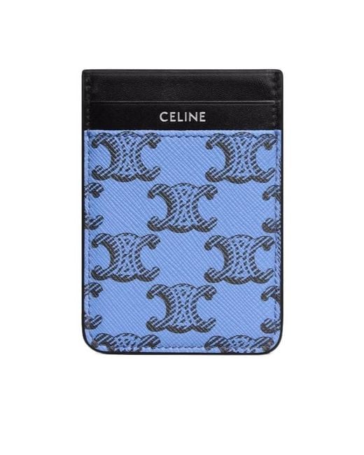 Céline Blue Magnet Card Holder for men