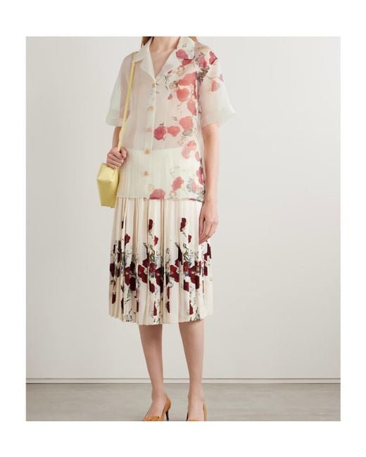 Khaite White Riordan Printed Shirt