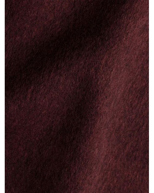 Prada Purple Triangle-Logo Fringed Scarf for men