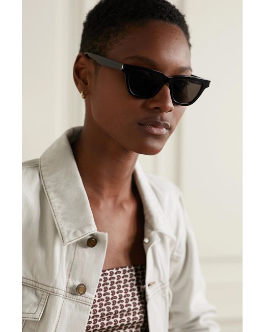 Saint Laurent Black D-Frame Sunglasses