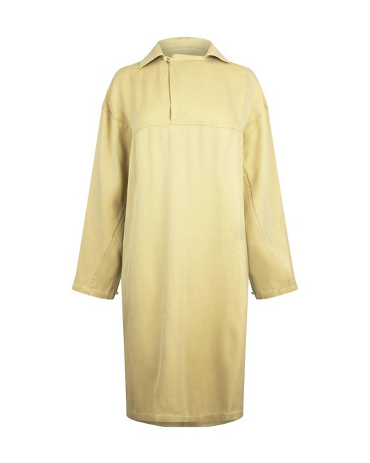 Bottega Veneta Yellow Simple Halter Dress