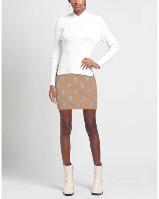 Burberry Natural Slimfit Knit Midi Skirt