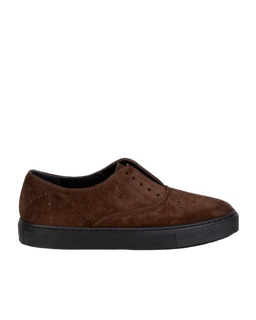 Fratelli Rossetti Brown Round-Toe Casual Shoes