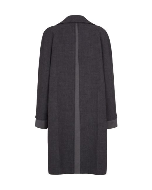 Fendi Blue Double Layer Overcoat
