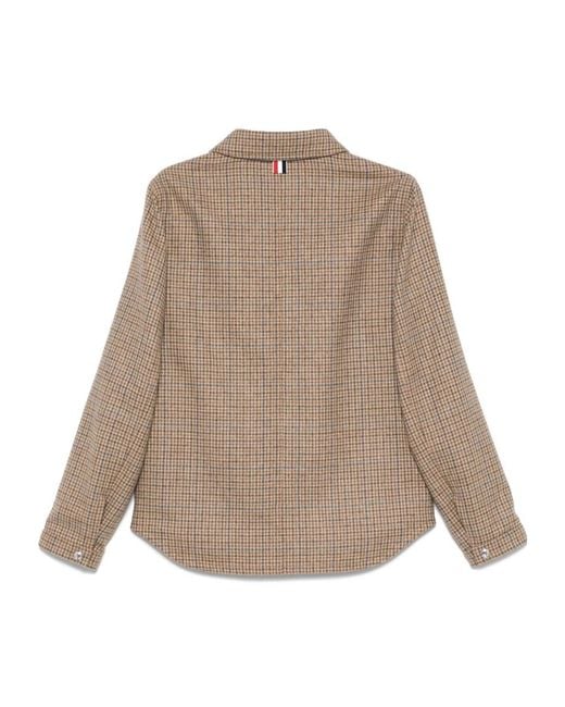 Thom Browne Natural Gunclub Check Cheviot Tweed Utility Jacket for men
