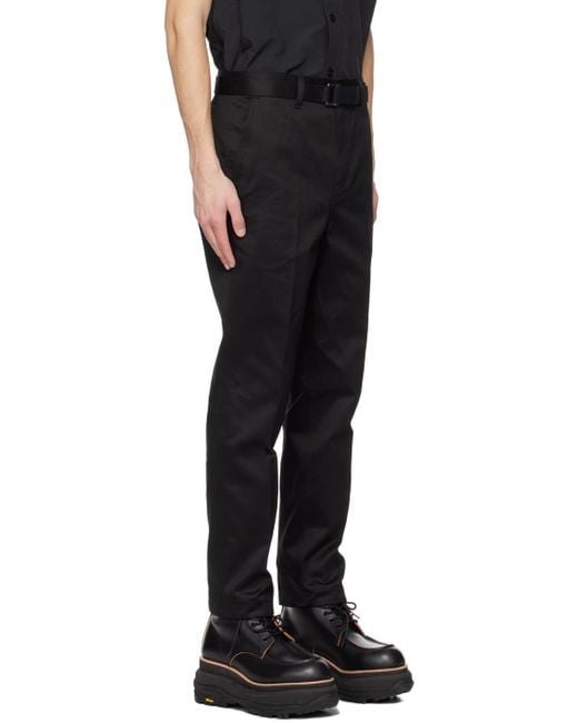Sacai Black Four-Pocket Casual Pants for men