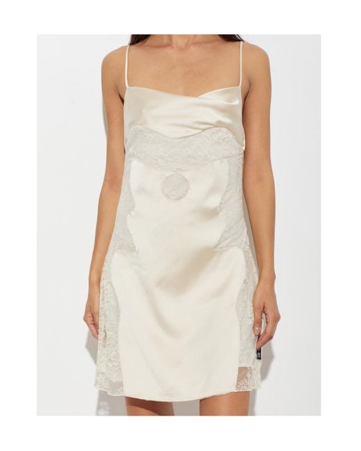 Off-White c/o Virgil Abloh Natural Lace Camisole Dress