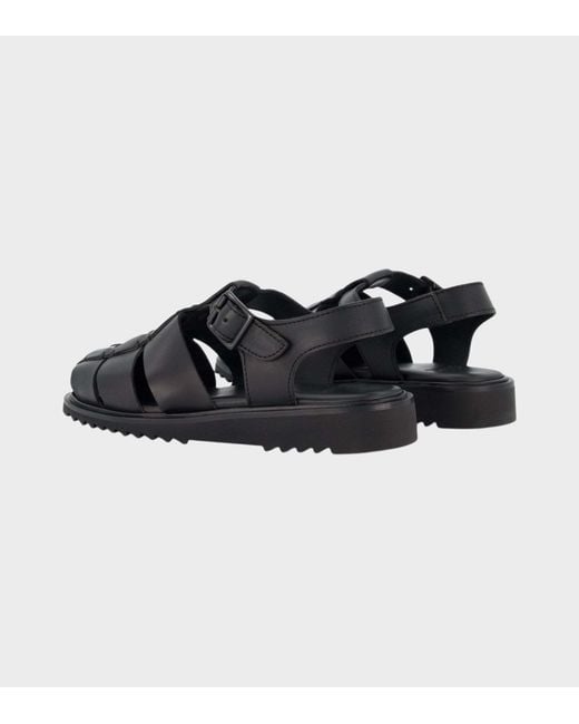 Paraboot Black Round-Toe Sandals