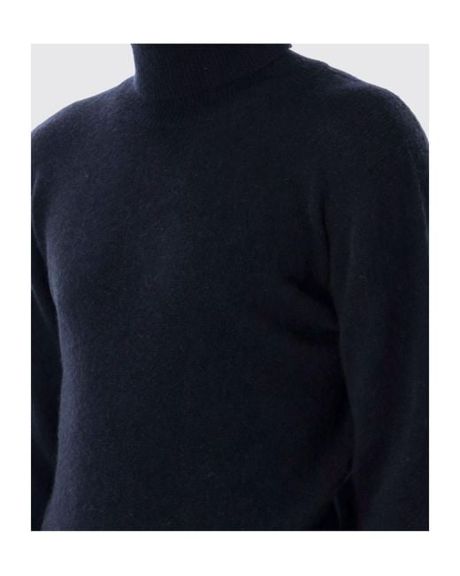 Roberto Collina Blue High Neck Knitted Sweater for men