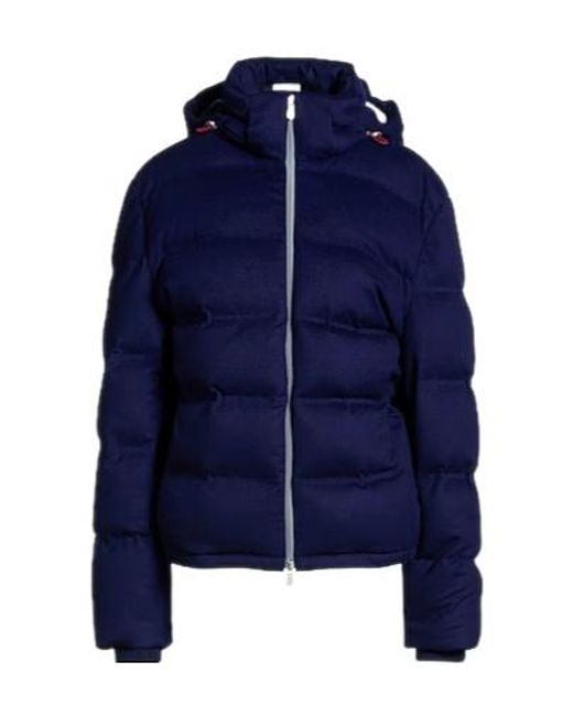 Brunello Cucinelli Blue Solidcolor Hooded Down Jacket