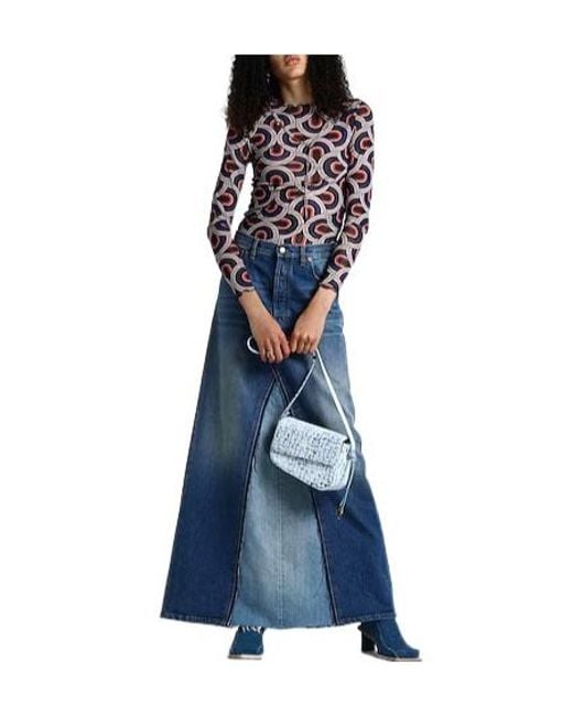 Maison Margiela Blue Dark Wash Denim Skirt