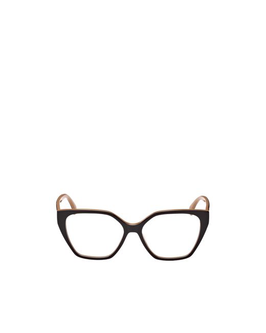 Max Mara White Geometric Frame Glasses