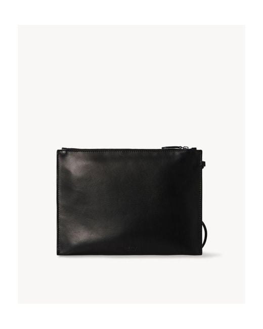The Row Brown Zipper Wristlet Bag