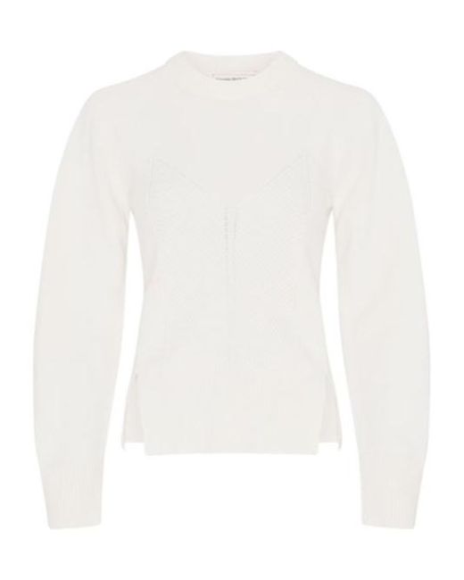 Alexander McQueen White Corset Sweater