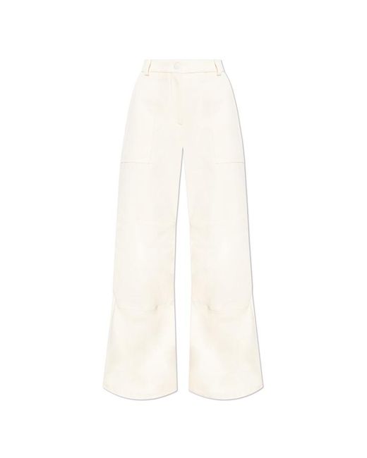 Moncler White Wide-Leg Pants