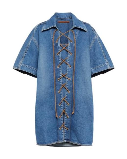 Petar Petrov Blue Amos Denim Minidress