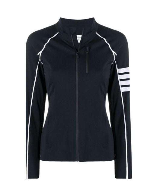 Thom Browne Blue 4-Bar Zip-Up Jacket