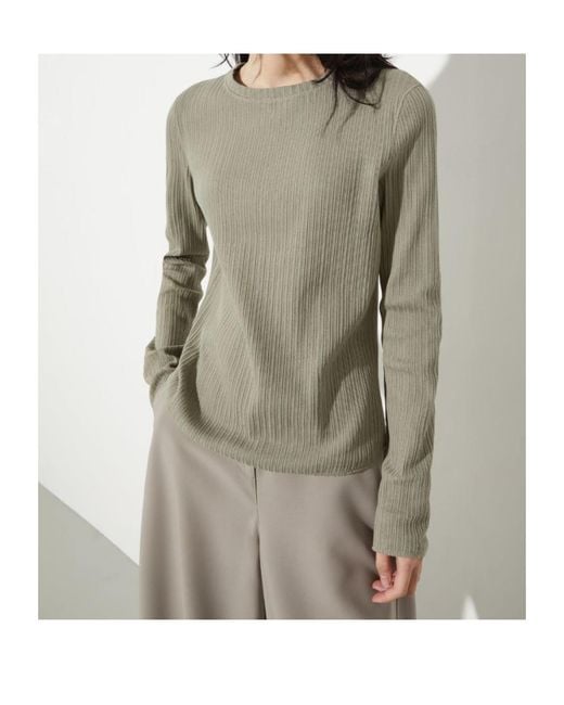 MAX&Co. Green Ribbed Knit T-Shirt