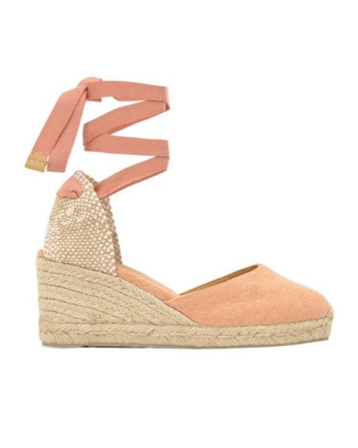 Castaner Pink Castañer Ankle-Tie Wedge Heeled Sandals