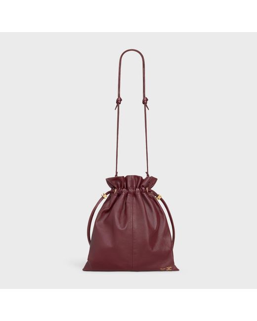 Céline Red Small Crystal Pouch