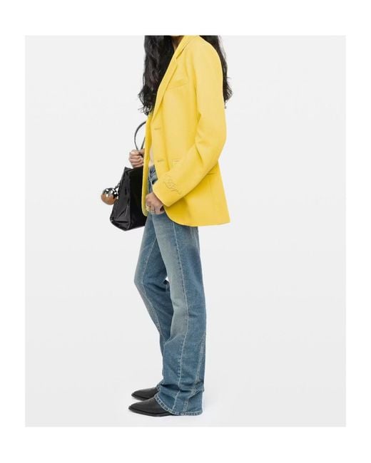 Zadig & Voltaire Yellow Tailored Blazer