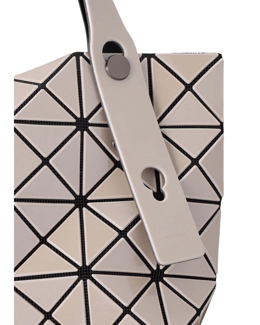 Issey Miyake White Geometric-Pattern Tote Bag