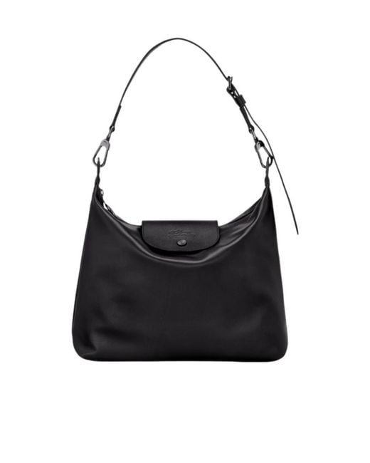 Longchamp Black Le Pliage Xtra Medium Hobo Bag