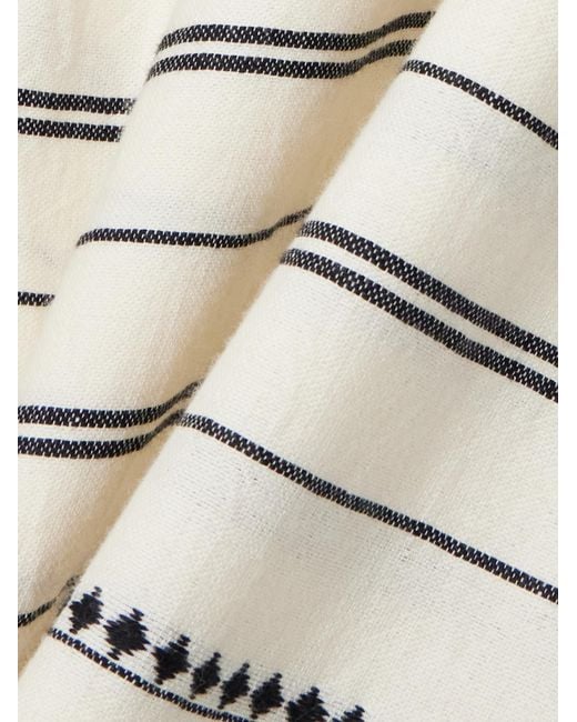 Lemlem White Embroidered Cotton Maxi Dress